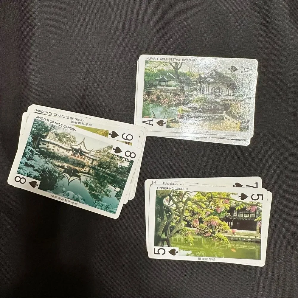 Vintage China Souvenir Classic Playing Cards Set with Red Case unused . - Picture 10 of 12